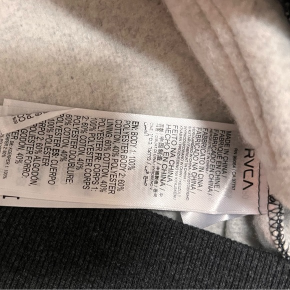 NWOT Mens RVCA Half Zip Hooded Pullover - Picture 5 of 9